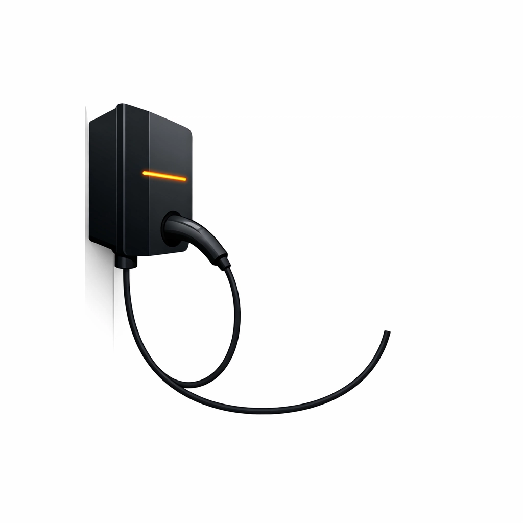 Moderne Wallbox Ladestation für E-Autos als Trend der Elektrotechnik in Wien 2026.
